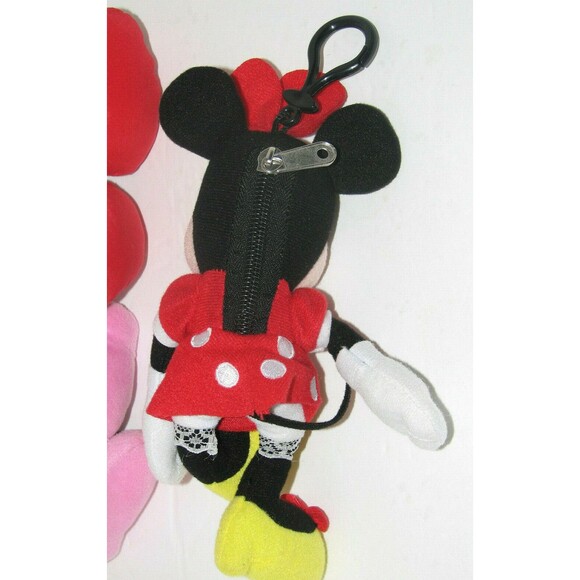 Lot of 3 Minnie Mouse Plush Stuffed Toys Backpack Clip - Picture 2 of 2